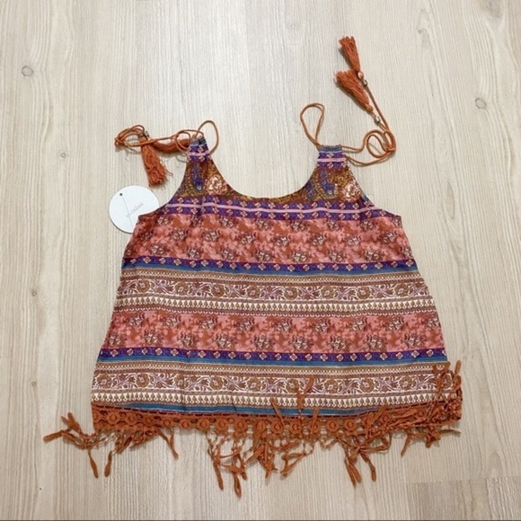 NWT en creme BOHO style Tank Top - Picture 3 of 3